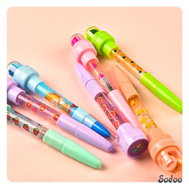 

Pena Gelembung Multi-fungsi 5-in-1 Segel Rol Cahaya Segel Anak-Anak Pena Bolpoin Kreatif Ajaib - SO