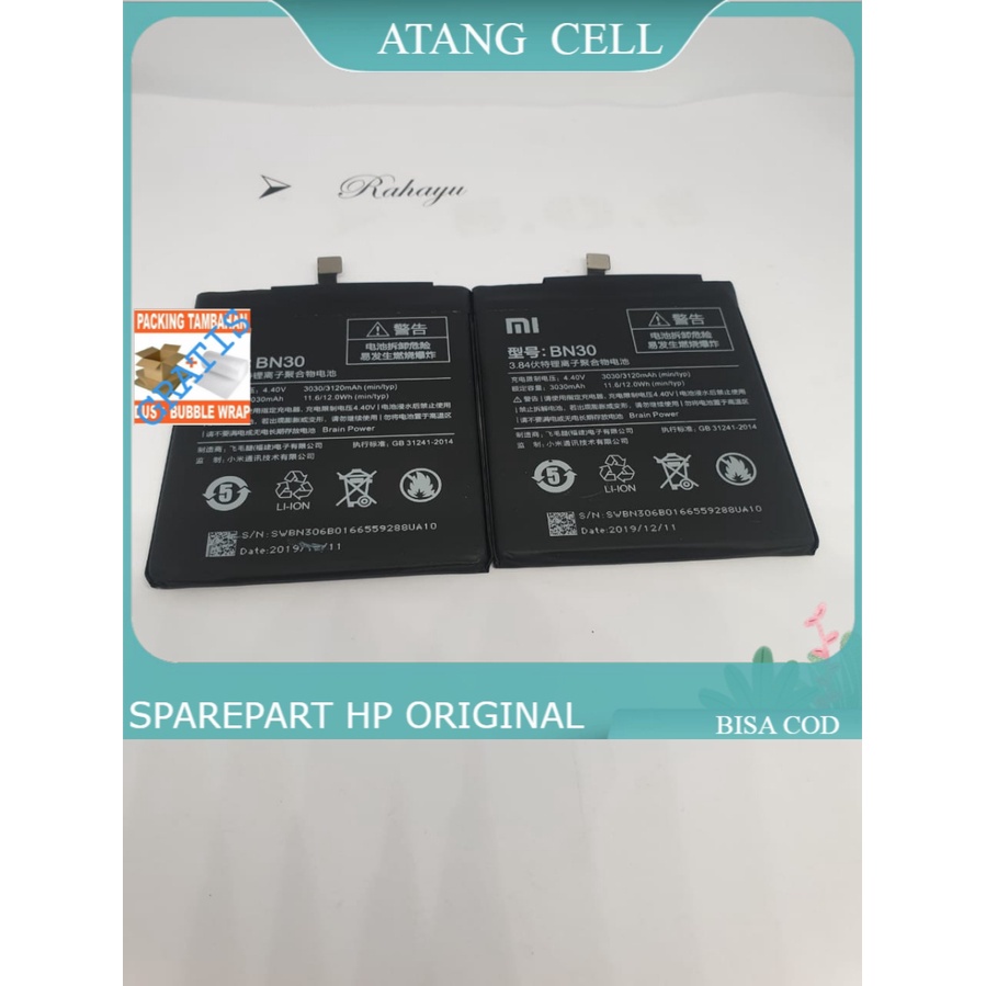 baterai batre Redmi 4A BN30 ORI COPOTAN