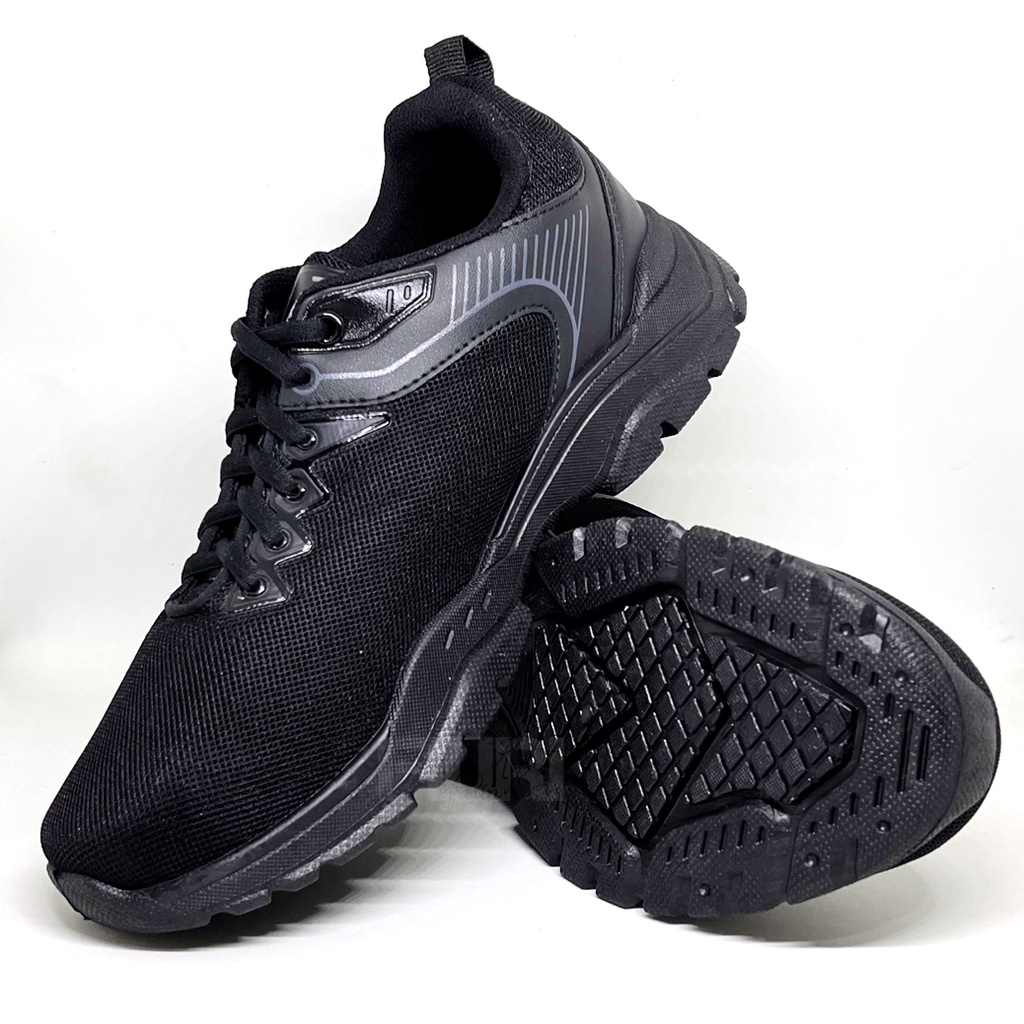 FIURI - PRO ATT - HM 80 FULL HITAM 39-43 - Sepatu Kets Pria - Sepatu Sneakers Pria - Sepatu Olahraga Sport Pria - Sepatu Casual - Sepatu Jogging Lari Fitness Gym Senam Pria - Sepatu Cowok - Sepatu Sekolah Bertali SD SMP SMA