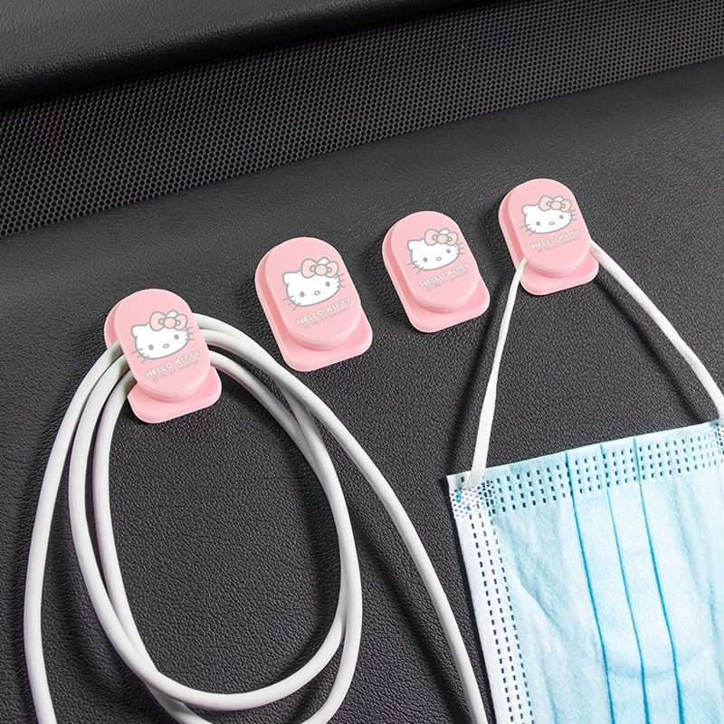 Desain Wajah Kitty Lucu Random Aksesoris Kawat Kait Layout Depan Mobil Kecil