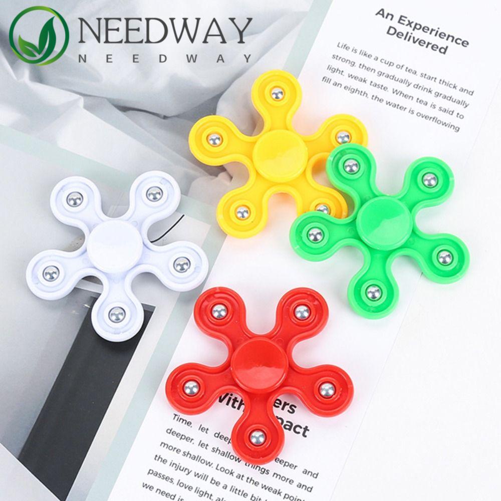 Needway   Fingertip Gyroscope Menarik 5pcs Berputar Mainan Aviation Gyroscope Pressure Mengurangi Tangan Spinner