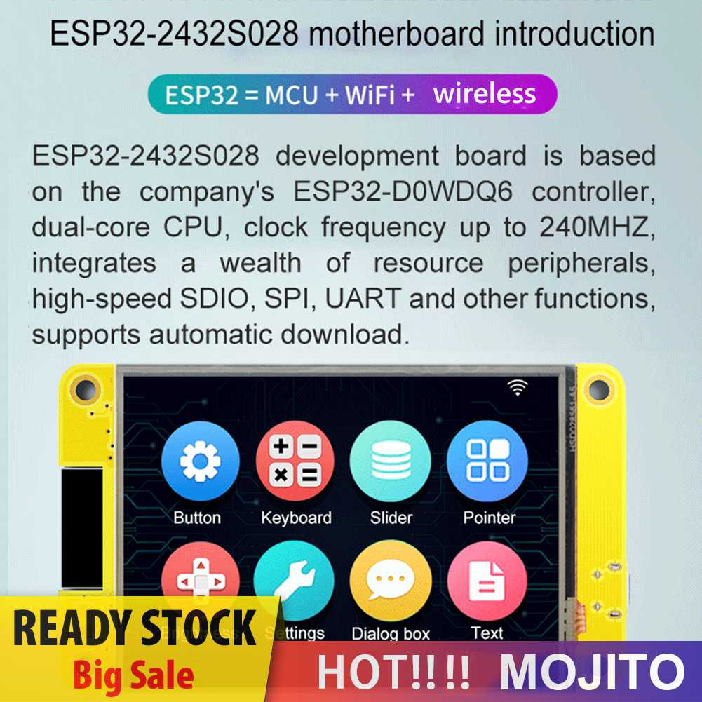 Esp32 Papan Pengembangan 2.8inch LCD TFT Layar Sentuh WIFI Bluetooth-Kompatibel