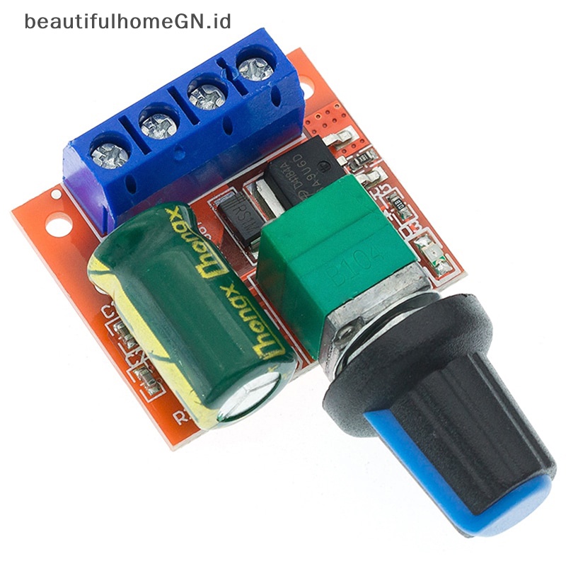 {Cantik} Mini 5A 90W PWM DC Motor Speed Controller Module DC-DC 5V-35V Adjustable Regulator Control Governor Switch LED Dimmer~