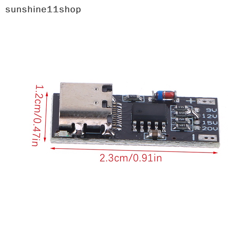 Sho Type-C PD2.0 PD3.0 9V 12V 15V 20V Fast Charge Trigger Polling Detector USB Boost Power Supply Ganti Modul Charger Board Tools N