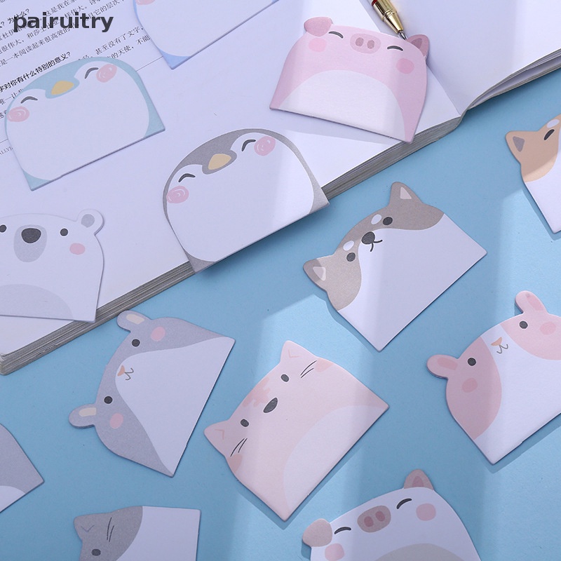 Prt 1set Kartun Kawaii Animals Party 3lapisan Sticky Notes Memo Pad To Do List Planner Stiker Notepad Dekorasi Kantor Alat Tulis PRT