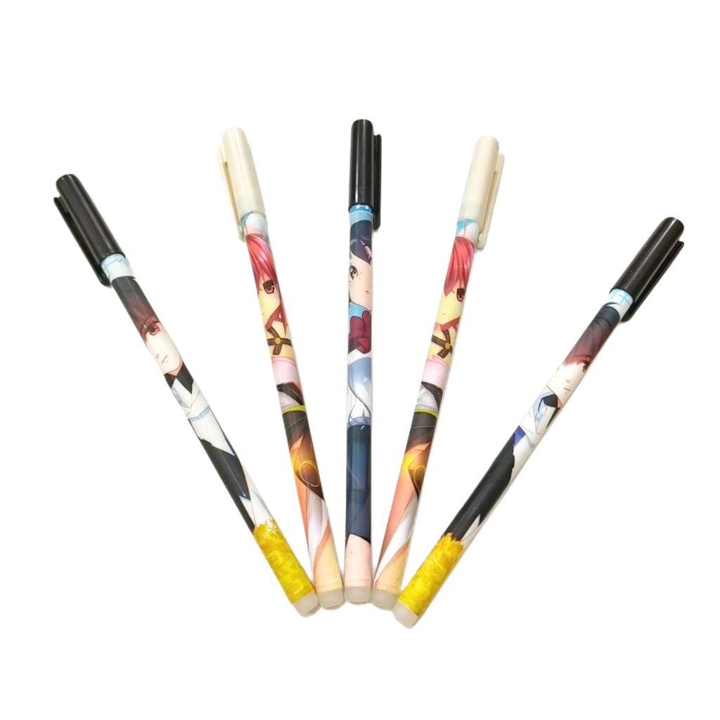 

JP Pena Gel Hitam Motif Karakter Anime Black Ballpoint Pen Pulpen Stationery ATK Alat Tulis Sekolah Kantor