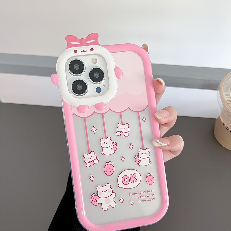 Phone Case Xiaomi 11lite poco x3/pro/nfc x3gt Strawberry Bear Anti Drop Phone Case