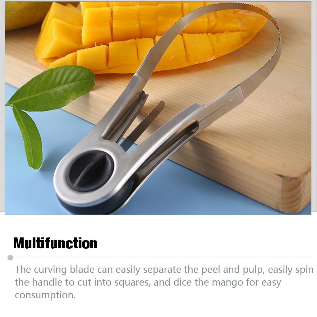 Stainless Steel Mango Splitter Avocado Slicer Pemisah Pulp Buah Sayur Melon Corers Peelers Alat Pengupas Untuk