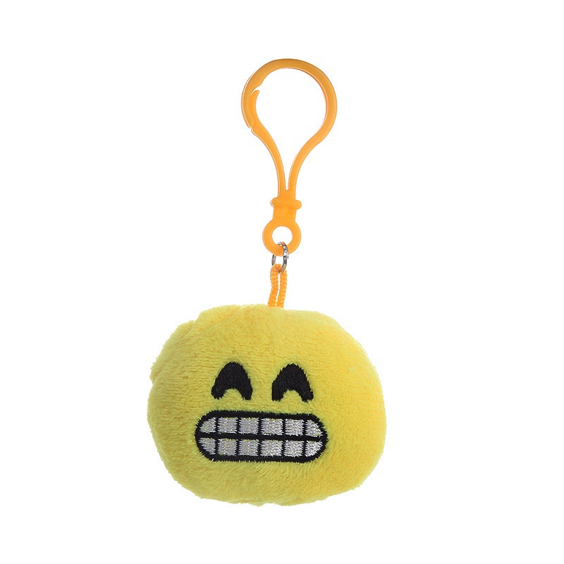 Emoji Plush Keychain Boneka Lembut Mewah Boneka Mini Kunci Gantungan Tas Liontin Dekorasi