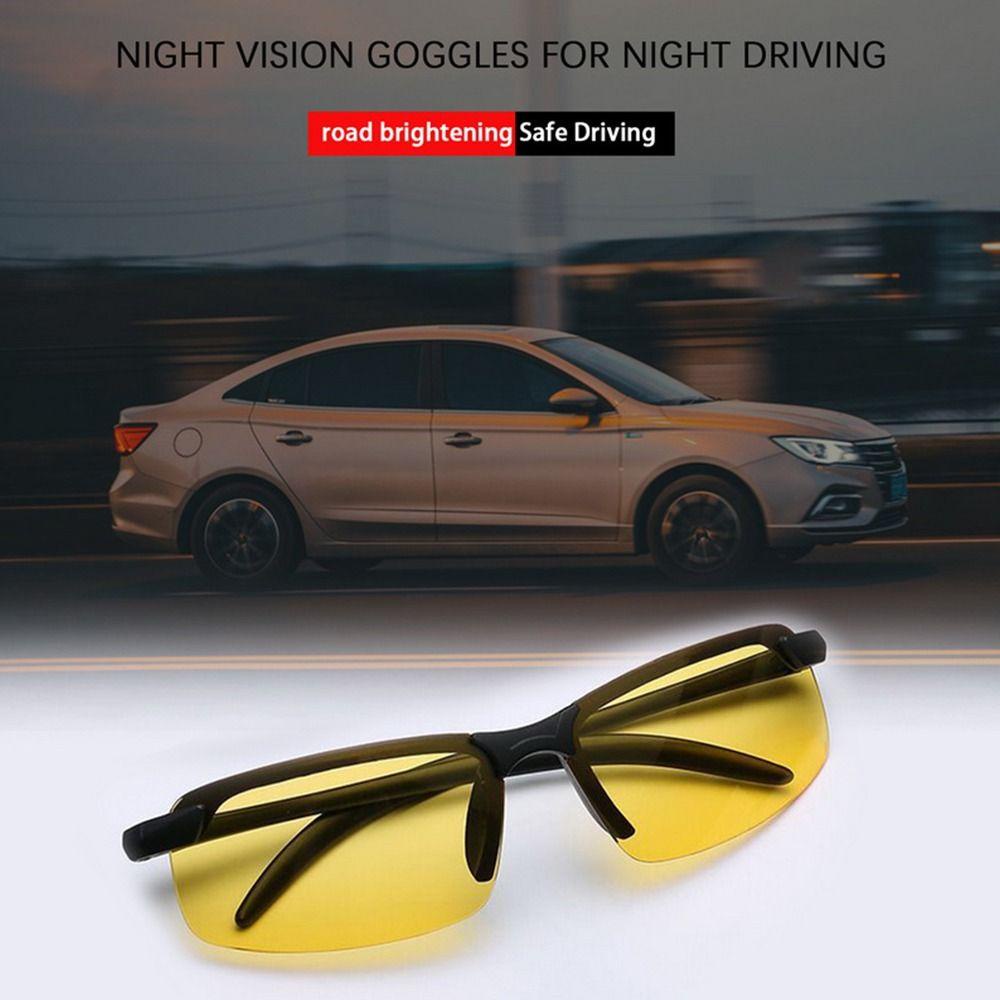 R-flower Night Vision Glasses Memancing UV400 Kacamata Siang Malam Mengemudi Anti Silau
