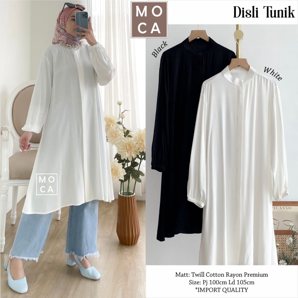 DISLI TUNIK ORI MOCA | Ld105 Twill Cotton Rayon Premium