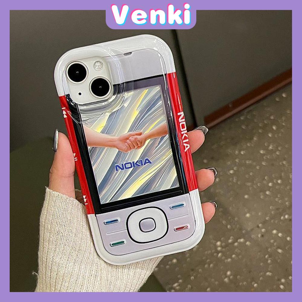 VENKI - Untuk iPhone 11 iPhone Case Laser Reflektif Bening Phone Case TPU Soft Shockproof Airbag Case Retro Kreatif Kompatibel dengan iPhone 14 13 Pro max 12 Pro Max XR 7PLus 8PLus