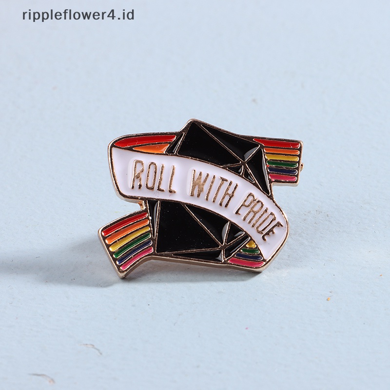 {rippleflower4.id} Kreatif Enamel Pin Kerah Lencana Bros Lucu Fashion Perhiasan Alloy Aksesoris Pakaian Hadiah Bros Tetesan Minyak~