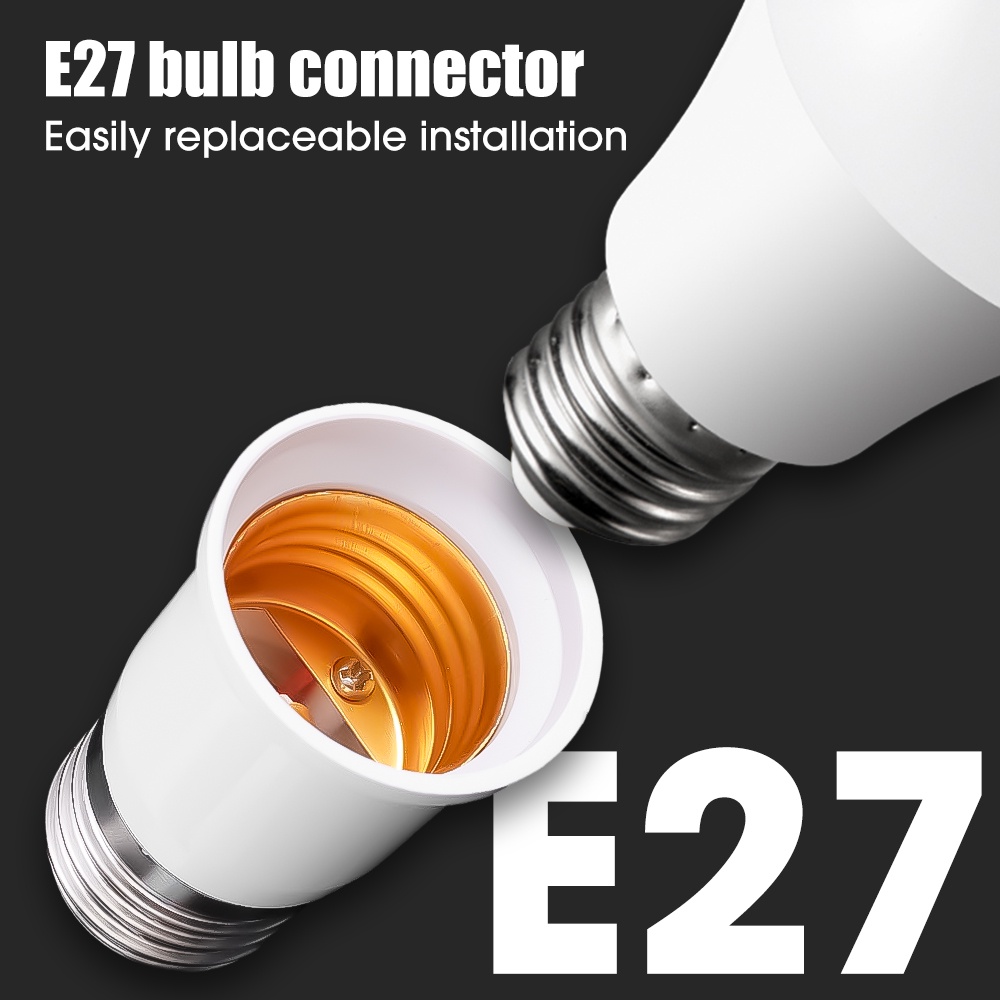 Fitting Socket Dudukan Lampu Extender 65mm 95mm 120mm E27 Ke E27/Fitting Converter Extension Light Holder/Adaptor Socket Extension Lampu LED/Adaptor Socket Sekrup Bohlam