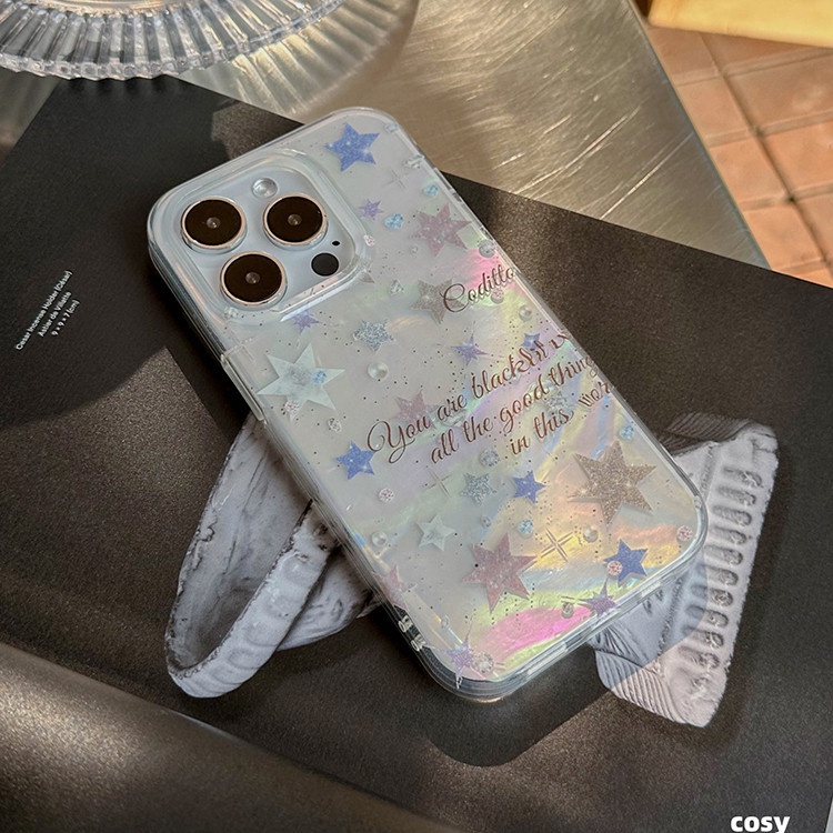 Ins Gaya Bintang Cocok Untuk iPhone 14 Pro Max Casing Ponsel iPhone Dua Lapis Pola Dicetak Kompatibel Dengan Iphone13 13pro 13prm iPhone 11 11pro 14plus 12Pro Max Shockproof TPU Phone Case