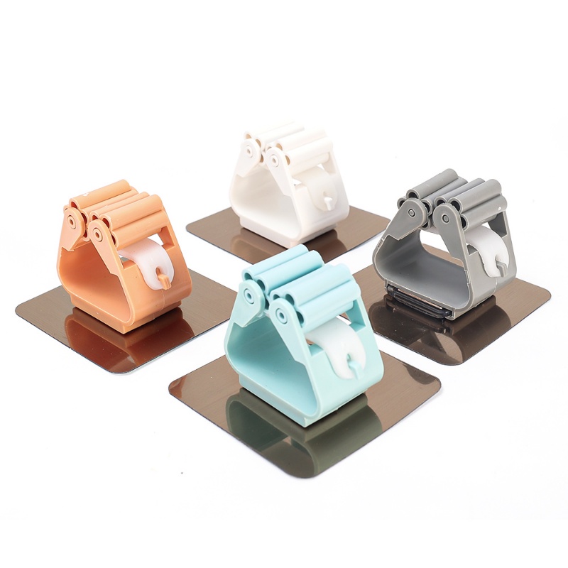 Klip Pel Anti Air Akrilik Multifungsi Kuat Mulus Super Bantalan Beban Pukulan Gratis Toilet Dinding Rak Sapu Perlengkapan Penyimpanan Kamar Mandi Dapur