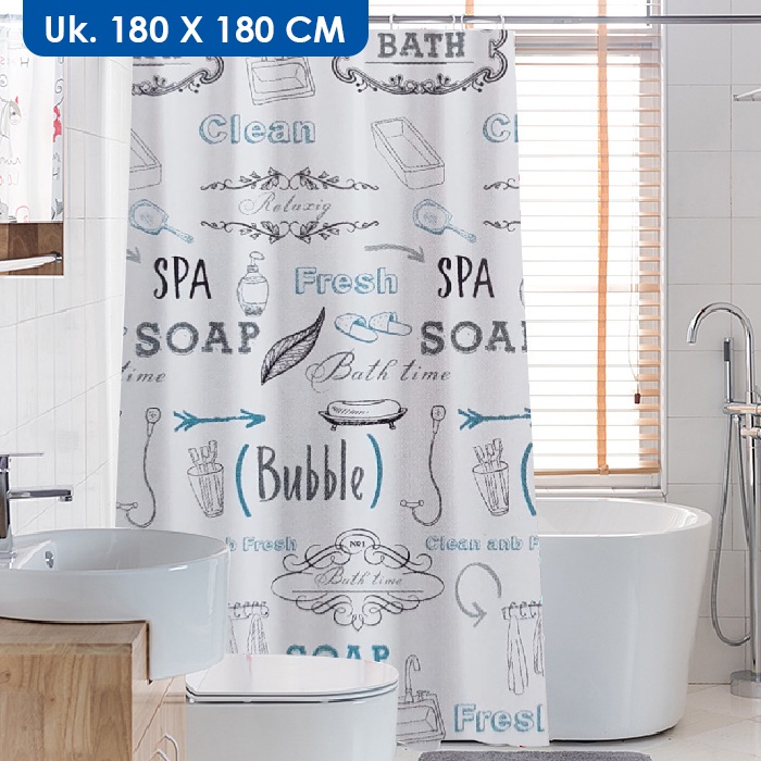 Tirai Serbaguna Gorden Shower Curtain Motif Kualitas Terbaik / Tirai Kamar Mandi Peva Anti Air