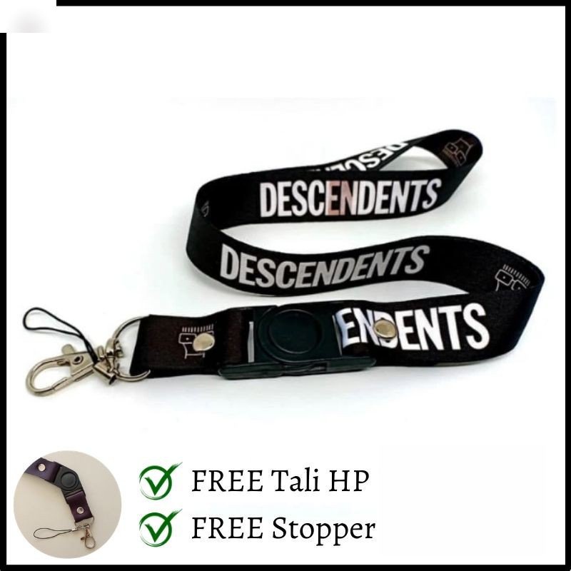 

Tali Lanyard Band Descendent / Custom Lanyard Tali Gantungan Kunci HP POD ID Card