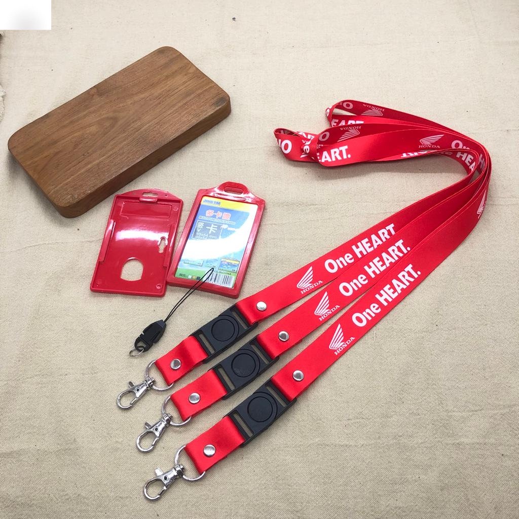 

LANYARD HONDA TALI ID CARD HONDA ONE HEART PRINTING FULL COLOUR 2 SISI