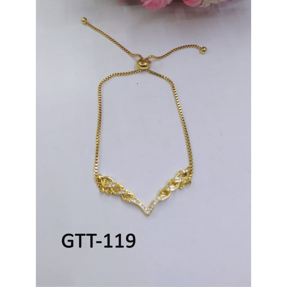 GELANG TANGAN KAKI TITANIUM EMAS GOLD DIAM TERMURAH / DUNIA GELANG