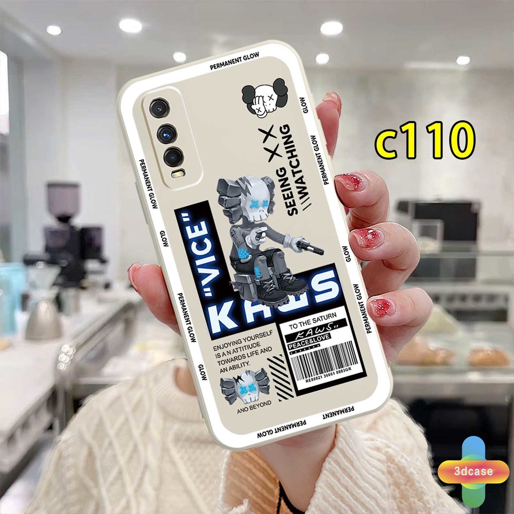 Case HP VIVO Y20 Y15S Y91C Y21 2021 Y16 Y21A Y21T Y12S Y12 Y30 Y21S Y20S Y12i Y01 Y91 Y30i Y93 Y95 Y15 Y17 Y50 Y53S Y51 2020 Y51A Y33T Y10 Y33S Y1S Y11 Y31 Y20i Y91i Y90 Y51S Y12A Y33 Y53 Y11S Y30G Y12G Y20A Y20G Y21E Y70 Fashion KAWS Shockproof Case