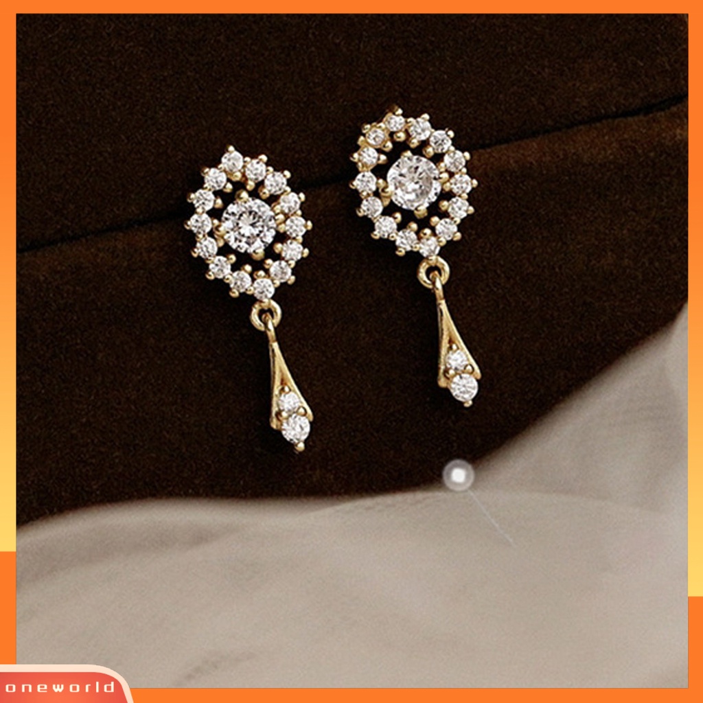 [WOD] 1pasang Wanita Menjuntai Anting Berongga Keluar Rumbai Aksesori Vintage Kilau Terang Drop Earrings Untuk Pakaian Sehari-Hari