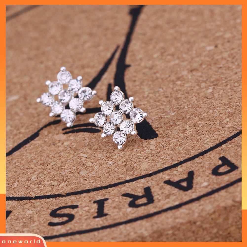 [WOD] Fashion Wanita Berlian Imitasi Hias Bintang Hati Telinga Kelinci Stud Earrings Perhiasan Hadiah