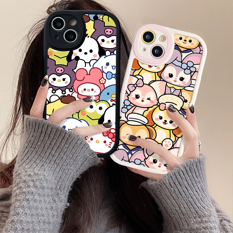 Casing Kompatibel Untuk IPhone 7Plus 8Plus 11 14 13 12 Pro Max7 8 6 6s Plus XR X XS Max SE 2020kartun Disney StellaLou Toy Story Lucu Hello Kitty Soft Tpu Cover Case