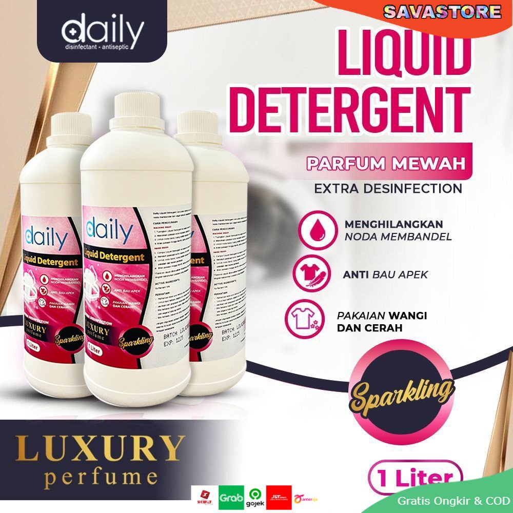 CAIRAN PEMBERSIH PAKAIAN DETERJEN CAIR LUXURY PERFUME LIQUID LAUNDRY DETERGENT DAILY 1 LITER WANGI MEWAH