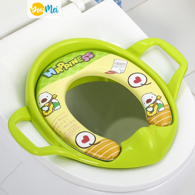 Baby Flow Soft Potty Toilet Seat Ring Closet With Handle / Alas Dudukan Tempat Duduk Toilet Anak Dengan Pegangan  - 1104