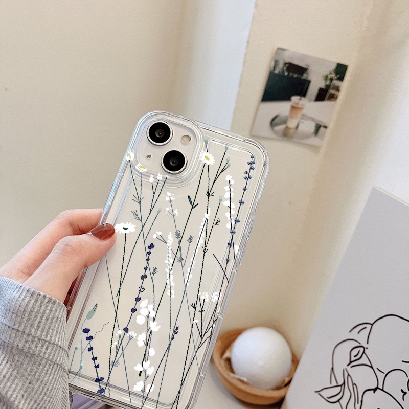 Spring Fresh Flower Case Untuk Samsung A12 A10 A10S A14 A13 A11 A31 EU A51 A52 A52S A50 A50S A30S A32 A33 A03 A22 A23 A71 A73 A02 A03 S22 S23 Plus Ultra FE Airbag Shockproof Cover