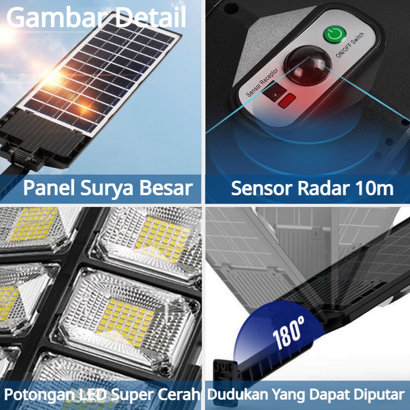 【COD】Lampu Jalan Solar Cell Solar Panel Waterproof IP65/Lampu Tenaga Matahari/Tenaga Surya Lampu Jalan/Lampu Solar Cell Lampu Outdoor 1000W