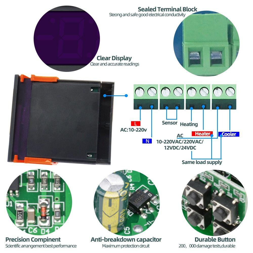 POPULAR Populer Digital Temperature Controller STC-3000 Dengan Sensor 12V 24V 110V-220V Thermoregulator