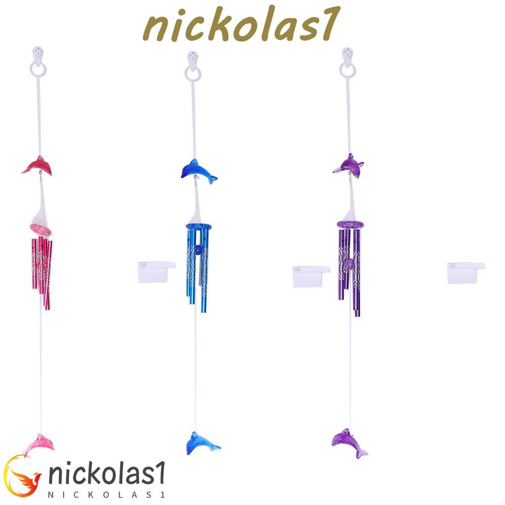 Nickolas1 Lonceng Angin Dekorasi Gantung Lumba Lumba Kristal 3warna Taman Rumah