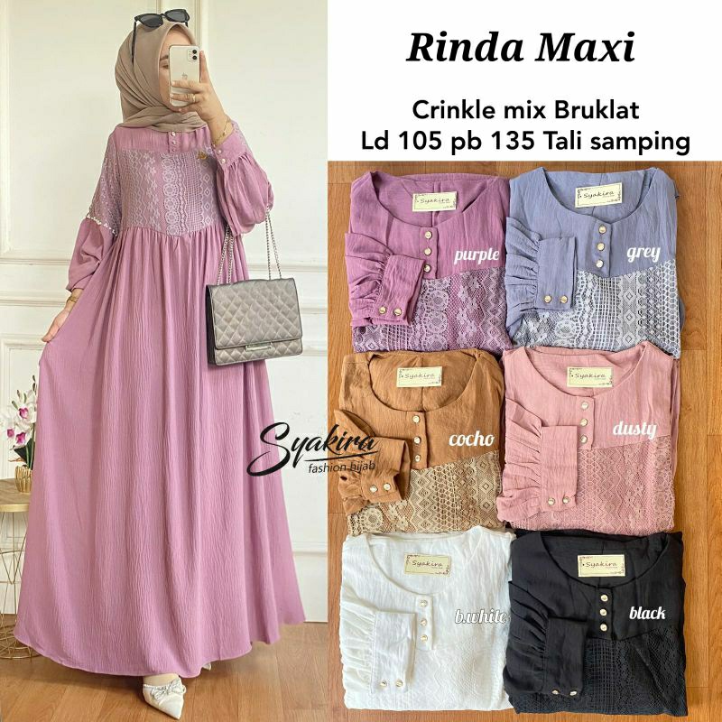 RINDA MAXI ORI SYAKIRA | Crinkle mix Bruklat