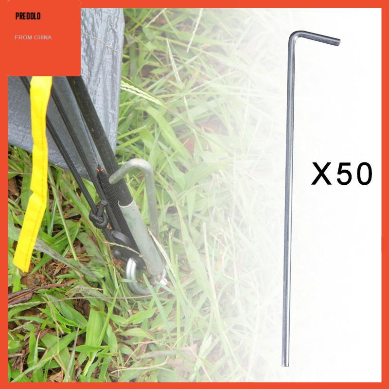 [Predolo] 50pcs Pasak Tenda 20cm Garden Stakes Nails Aluminium Untuk Camping Outdoor Kokoh