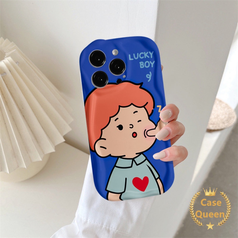 Kartun Lucu Pasangan Gadis Beruntung Laki-Laki Kekasih Case Untuk Redmi A1 9A 10 9C NFC A2 10A 9C Redmi Note11 9 8 11s Lucu Selfie Gromit Dog 3D Wavy Curved Edge Soft Crocodi Dinosaurus Cover