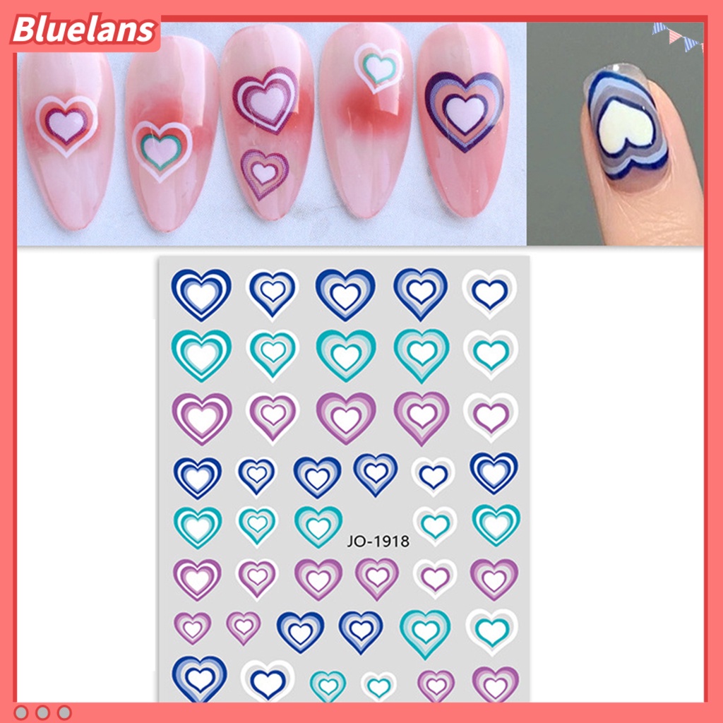 [BLM] Stiker Kuku Perekat Diri Tahan Air Eye-catching Cinta Hati Cetak Kuku Stiker DIY Nail Art Gadget Hadiah Ulang Tahun