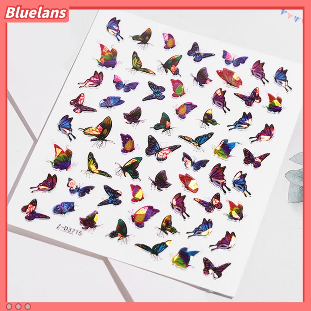 [BLM] Stiker Nail Art Perekat Diri Pola Indah Eye-catching Hidup Kuku Kupu-Kupu Stiker DIY Nail Art Decal Nail supplies