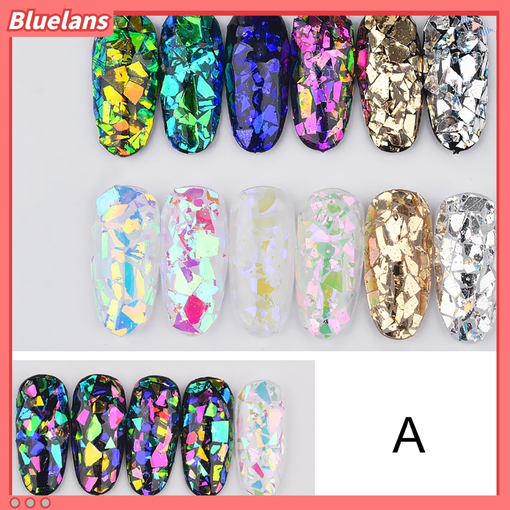 [BLM] Nail Art Decor Glitter Irregular Cellophane Fragments Manicure Pedicure Alat DIY
