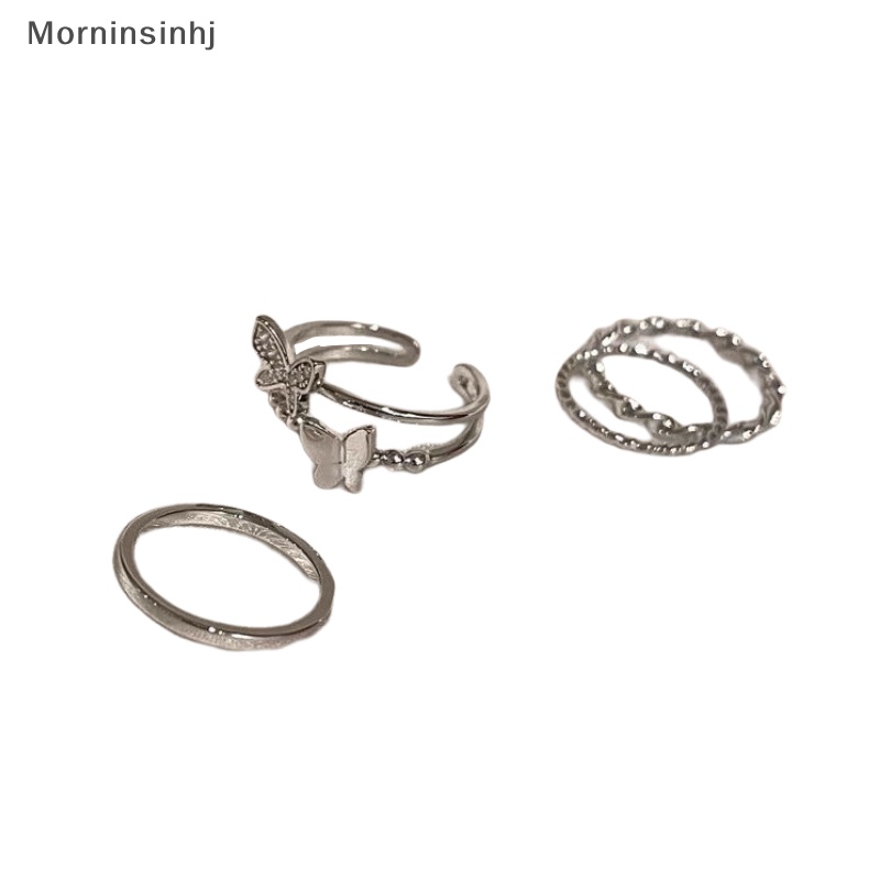 Mornin Kupu-Kupu Logam Punk Cincin Keren Adjustable Jari Telunjuk Cincin Fashion Knuckle Perhiasan Untuk Wanita Remaja Perhiasan Hadiah Aksesoris id