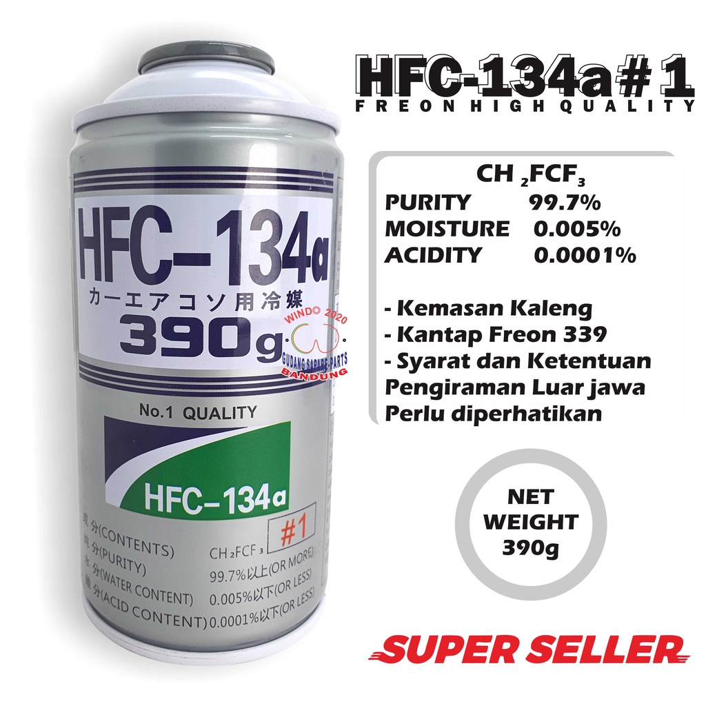 Refrigerant Preon Klea HFC #1 R134 a 390 Gram Kaleng | R 134 a Mobil, Kulkas, Freezer Etc