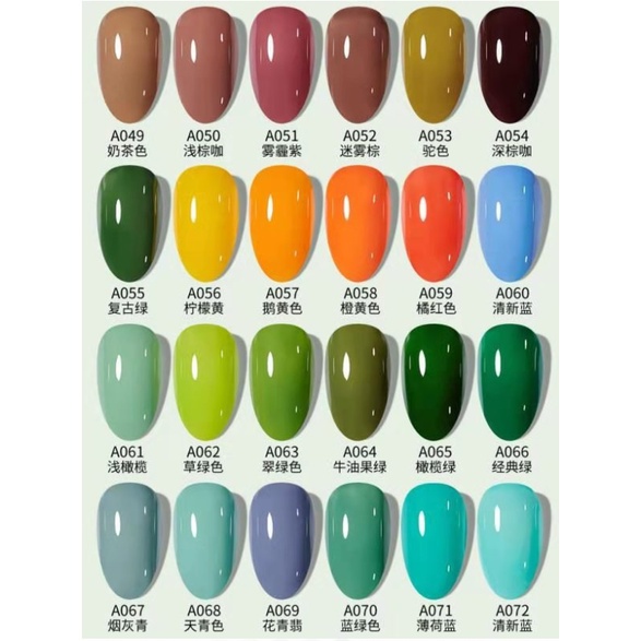 HOT PROMO KUTEK CHARZIEG UV GEL NAIL POLISH KODE 040-072