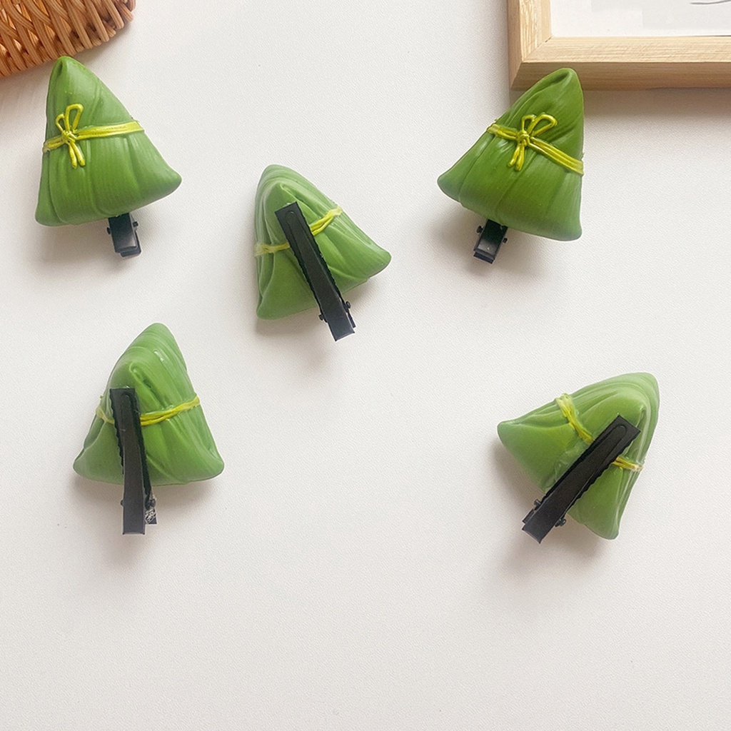 Jepit Rambut Lucu Kreatif Simulasi Makanan Zongzi Anak Dewasa Klip Samping 1pc Cosplay Aksesoris Rambut