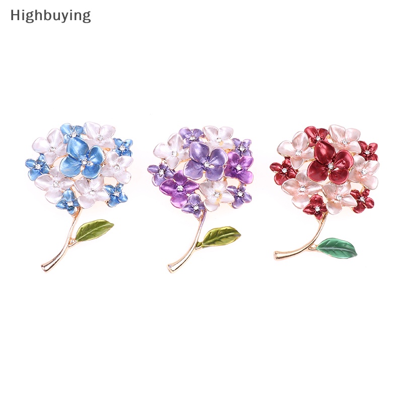 Hbid Kreatif Sastra Hydrangea Tanaman Bunga Bros Wanita Barat Pin Sweater Bros Perhiasan Aksesoris Glory