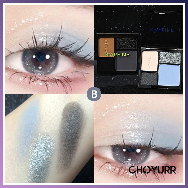 【COD】K'APEINE Eyeshadow Gaya Punk 4 Warna Matte Pearly Eye Shadow   Berasap Tahan Lama -CH