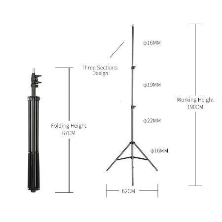 JA TRIPOD 2METER TRIPOD LAMPU TINGGI 2 METER - TRIPOT KAKI STABILIZER 2.1 METER LANTAI MEJA TRIPOD 2