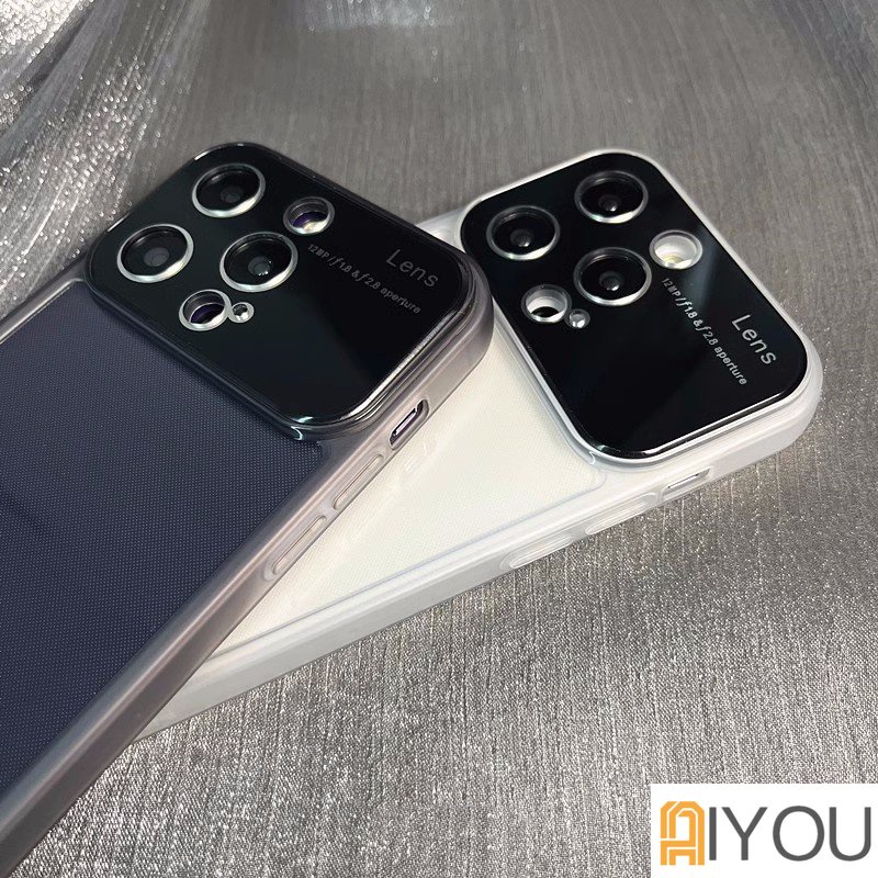 IPHONE Casing TPU Soft Bening Jendela Besar/Black/White/Pink] Kompatibel Untuk Casing Iphone12 Pro13 14 pro max