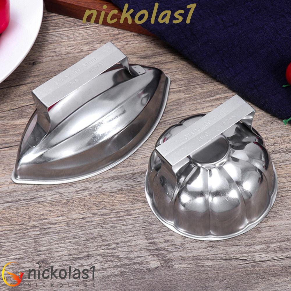 Nickolas1 Cetakan Nasi Omelet Mudah Membersihkan Pepaya/Berbentuk Bunga Untuk Rumah, Restoran Stainless Steel Makanan Jepang Rice Press Berkualitas