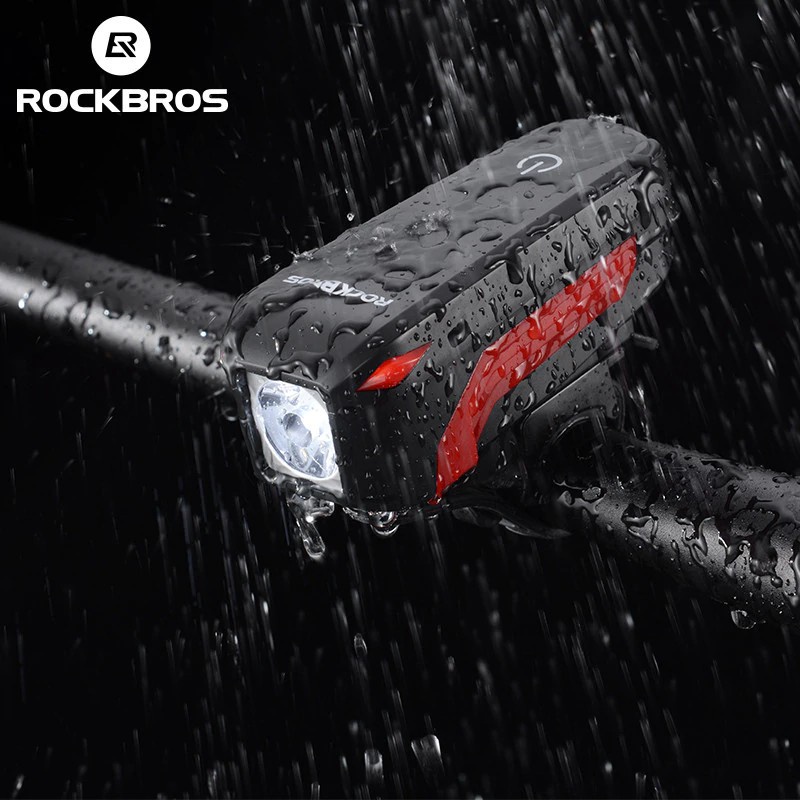 460 ROCKBROS 7599 Bicycle LED Light And Horn 2 in 1 Waterproof 350 Lumens